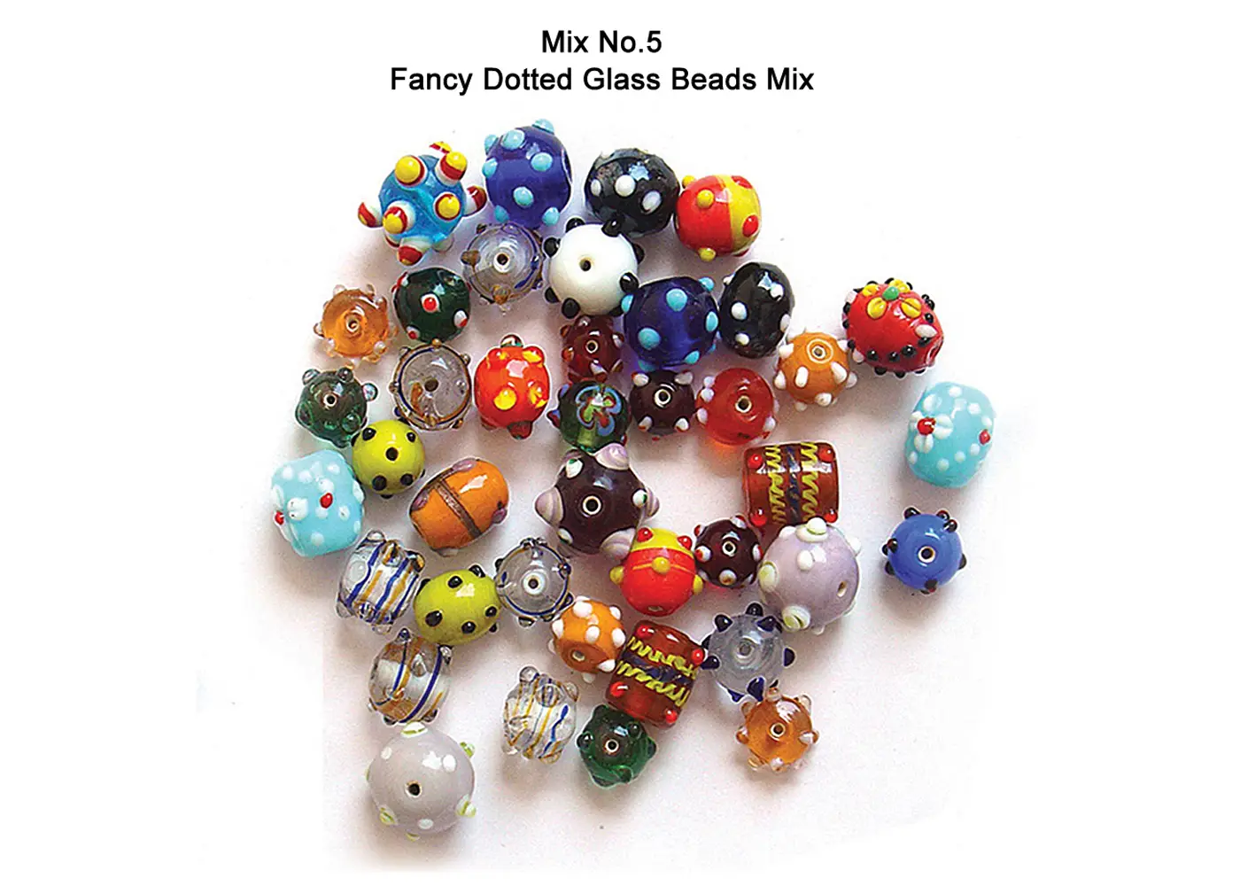 Fancy Dotted Glass Beads